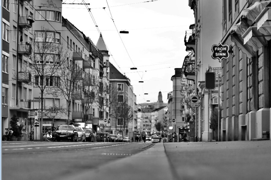 Abendstimmung an der Seefeldstrasse